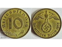 0037 Германия 10 пфенига 1937А