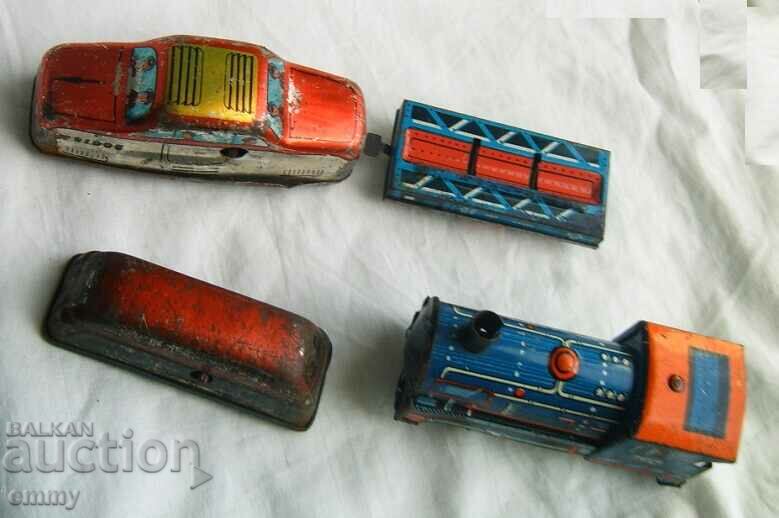 Old tinplate mechanical train - missing, for parts