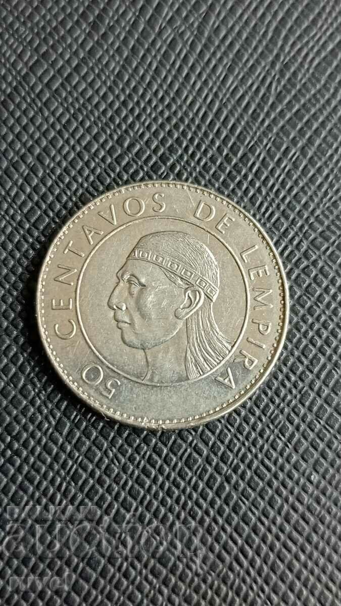 Honduras 50 centavos 1991 with price 2.50 BGN | € 1.28 Honduras 50 centavos 1991 with price 2.50 BGN | € 1.28
