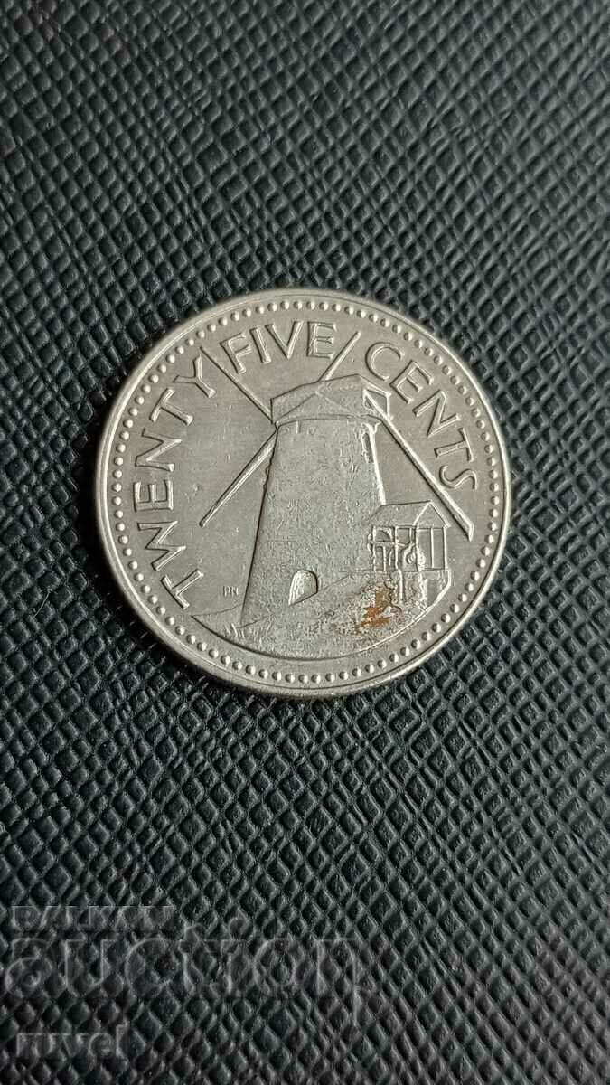 Barbados 25 cents, 1973 with price 0.80 BGN | € 0.41 Barbados 25 cents, 1973 with price 0.80 BGN | € 0.41