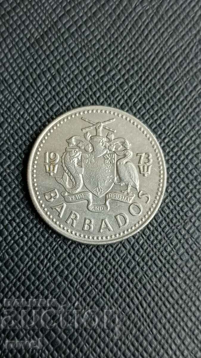 Barbados 25 de cenți, 1973