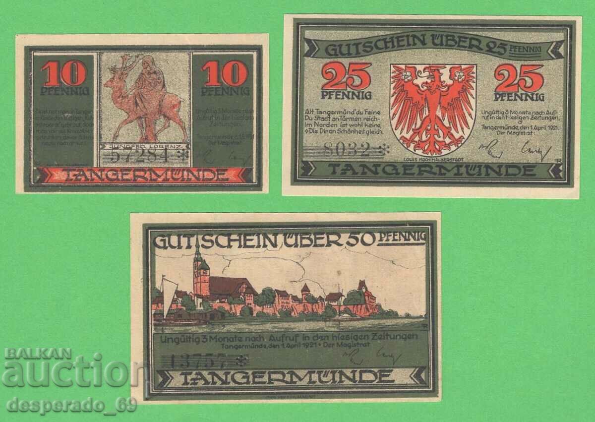 (¯`'•.¸NOTGELD (city Tangermünde) 1921 UNC -3 pcs. banknotes ´¯) with price 6.90 BGN | € 3.53 (¯`'•.¸NOTGELD (city Tangermünde) 1921 UNC -3 pcs. banknotes ´¯) with price 6.90 BGN | € 3.53