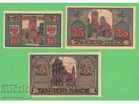 (¯`'•.¸NOTGELD (city Tangermünde) 1921 UNC -3 pcs. banknotes ´¯)