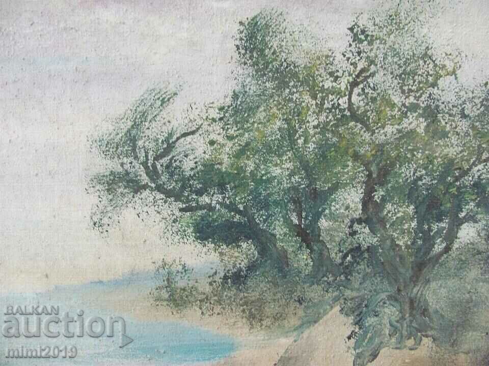 Delivery of Very Old Original Painting Prof. Naum Dolinski Signed Delivery of Very Old Original Painting Prof. Naum Dolinski Signed