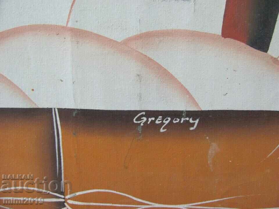 Auction Very Large Painting Oil Canvas Signed 100x70cm. Auction Very Large Painting Oil Canvas Signed 100x70cm.