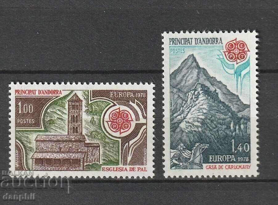 French Andorra 1978 Europe CEPT (**) clean, unstamped