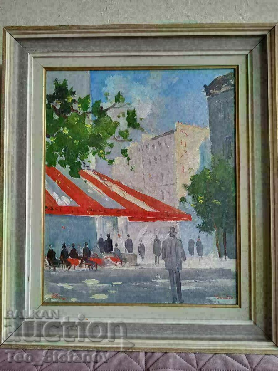 Author's oil painting on canvas, Paris