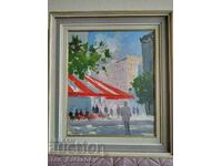 City Life in Paris oil painting on canvas signed