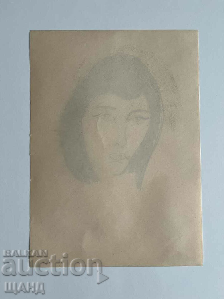 Old Drawing Pencil Portrait Girl Woman with price 3.00 BGN | € 1.53 Old Drawing Pencil Portrait Girl Woman with price 3.00 BGN | € 1.53