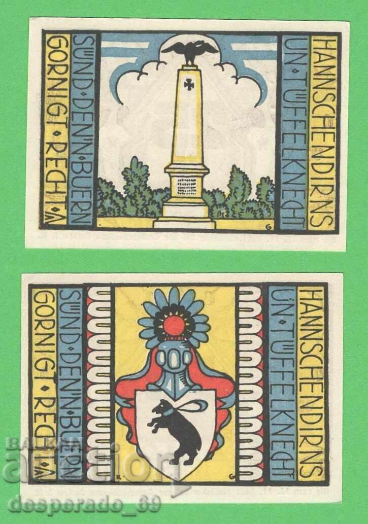 (¯`'•.¸NOTGELD (City of Carlow) 1921 UNC -2 buc. bancnote¸.•'´¯)