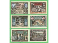 (¯`'•.¸NOTGELD (orașul Bad Sulza) 1921 UNC -6 buc. bancnote