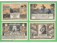 (¯`'•.¸NOTGELD (гр. Eschershausen) 1921 UNC -4 бр.банкноти