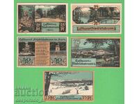 (¯`'•.¸NOTGELD (city Friedrichsbrunn) 1921 UNC -5 pcs. banknotes