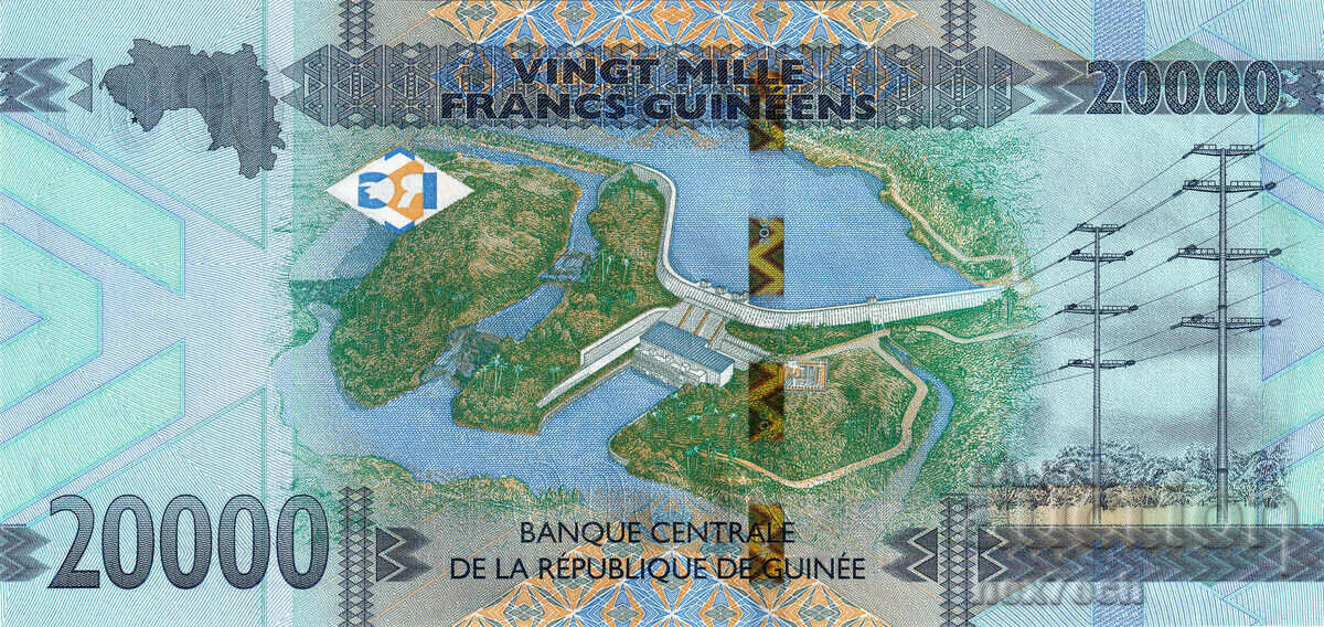 Auction  ❤️ ⭐ Guinea 2020 20000 francs UNC new ⭐ ❤️