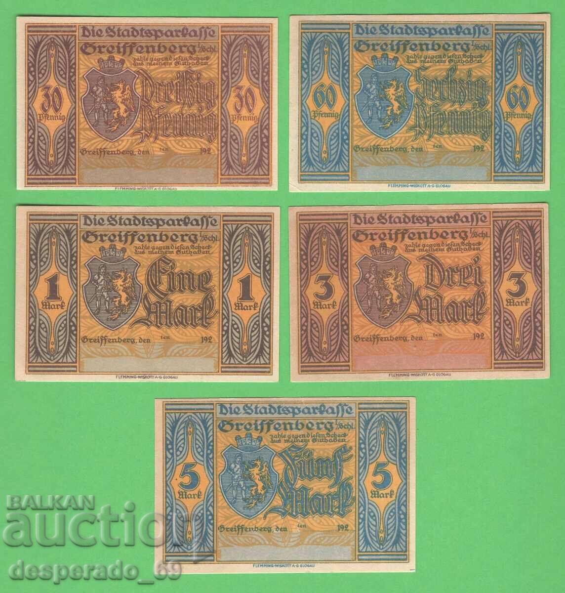 (¯`'•.¸NOTGELD (Greiffenberg) UNC -5 bank notes¸.•'´¯) with price 15.00 BGN | € 7.67 (¯`'•.¸NOTGELD (Greiffenberg) UNC -5 bank notes¸.•'´¯) with price 15.00 BGN | € 7.67