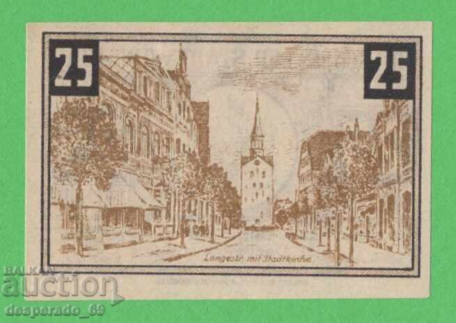 (¯`'•.¸NOTGELD (city of Wunstorf) 1922 UNC - 25 Pfennig¸.•'´¯)