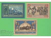 (¯`'•.¸NOTGELD (Greiffenberg) 1920 UNC -3 pcs. banknotes