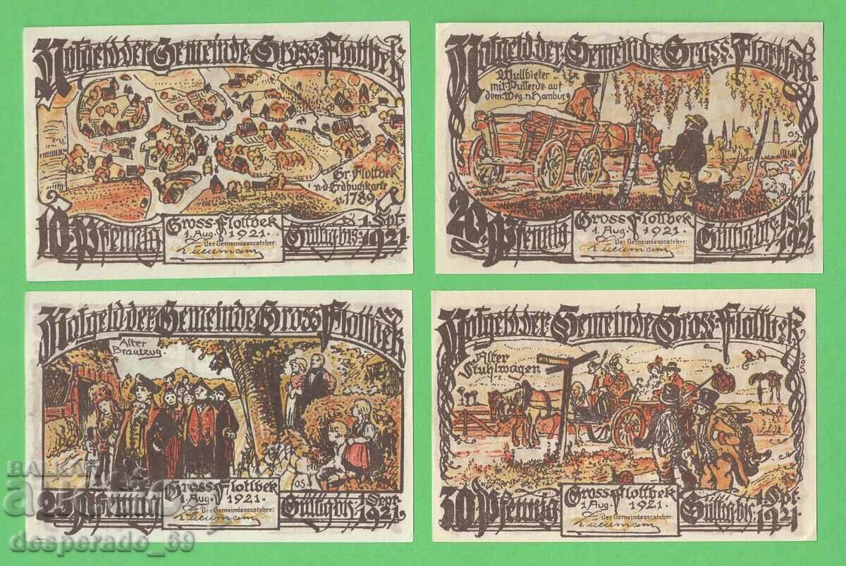(¯`'•.¸NOTGELD (Gross-Flottbek) 1921 UNC -8 pcs. banknotes with price 24.00 BGN | € 12.27 (¯`'•.¸NOTGELD (Gross-Flottbek) 1921 UNC -8 pcs. banknotes with price 24.00 BGN | € 12.27