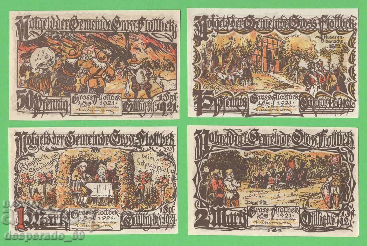 Delivery of (¯`'•.¸NOTGELD (Gross-Flottbek) 1921 UNC -8 pcs. banknotes Delivery of (¯`'•.¸NOTGELD (Gross-Flottbek) 1921 UNC -8 pcs. banknotes