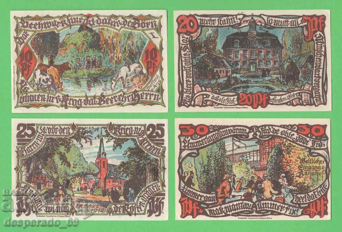 (¯`'•.¸NOTGELD (Gross-Flottbek) 1921 UNC -8 pcs. banknotes