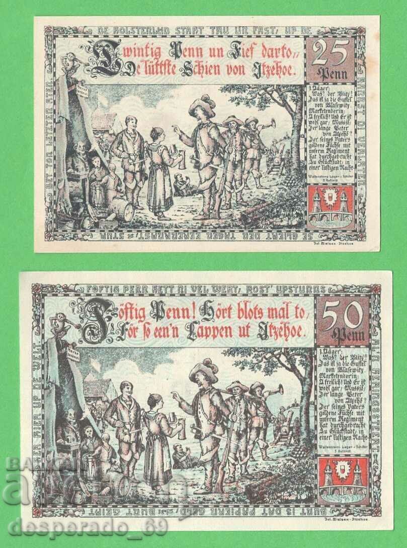 (¯`'•.¸NOTGELD (гр. Itzehoe) 1920 UNC-  -2 бр.банкноти •'´¯)
