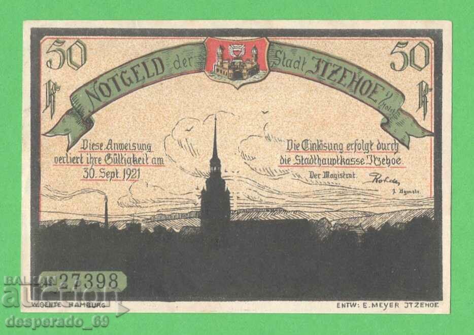 (¯`'•.¸NOTGELD (city. Itzehoe) 1921 UNC- -50 pfennig¸.•'´¯) with price 3.00 BGN | € 1.53 (¯`'•.¸NOTGELD (city. Itzehoe) 1921 UNC- -50 pfennig¸.•'´¯) with price 3.00 BGN | € 1.53