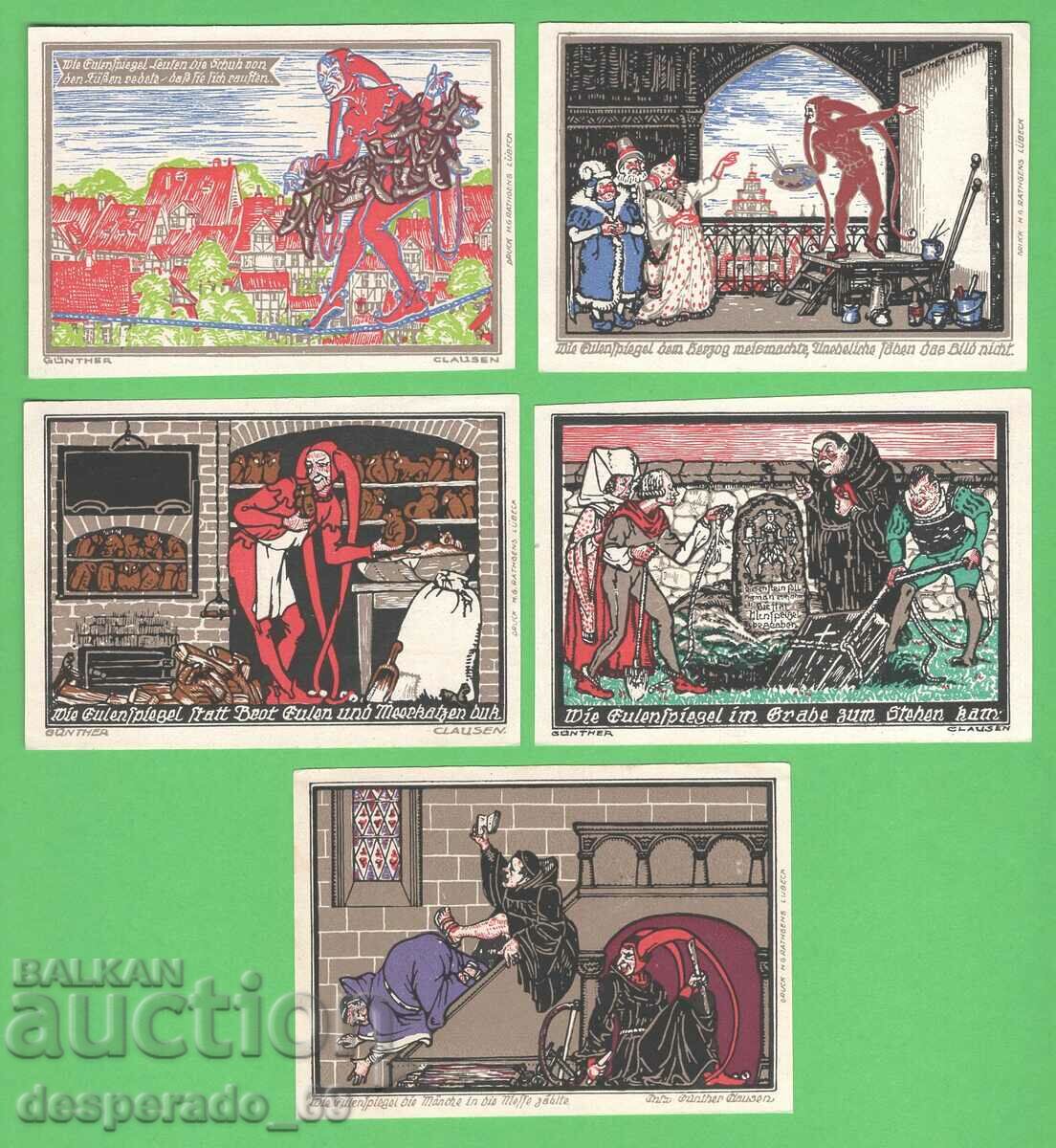 Auction (¯`'•.¸NOTGELD (town of Kneitlingen) 1921 UNC -9 pcs. banknotes ´¯) Auction (¯`'•.¸NOTGELD (town of Kneitlingen) 1921 UNC -9 pcs. banknotes ´¯)