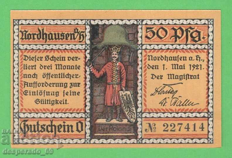 (¯`'•.¸NOTGELD (city Nordhausen) 1921 UNC -50 pfennig¸.•'´¯) with price 2.70 BGN | € 1.38 (¯`'•.¸NOTGELD (city Nordhausen) 1921 UNC -50 pfennig¸.•'´¯) with price 2.70 BGN | € 1.38