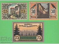 (¯`'•.¸NOTGELD (πόλη του Nordhausen) 1921 UNC -3 τεμ. τραπεζογραμμάτια '´¯)