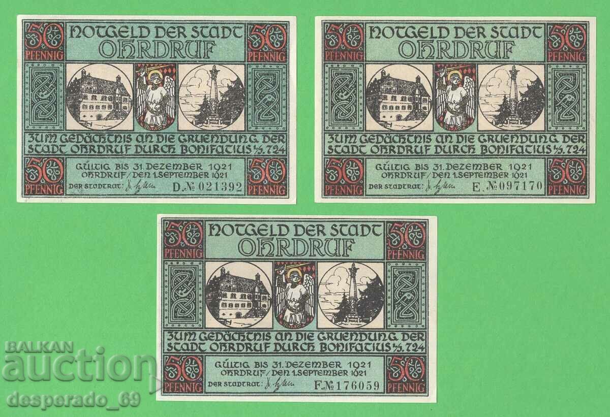Delivery of (¯`'•.¸NOTGELD (city Ohrdruf) 1921 UNC -6 pcs. banknotes¸.•'´¯) Delivery of (¯`'•.¸NOTGELD (city Ohrdruf) 1921 UNC -6 pcs. banknotes¸.•'´¯)