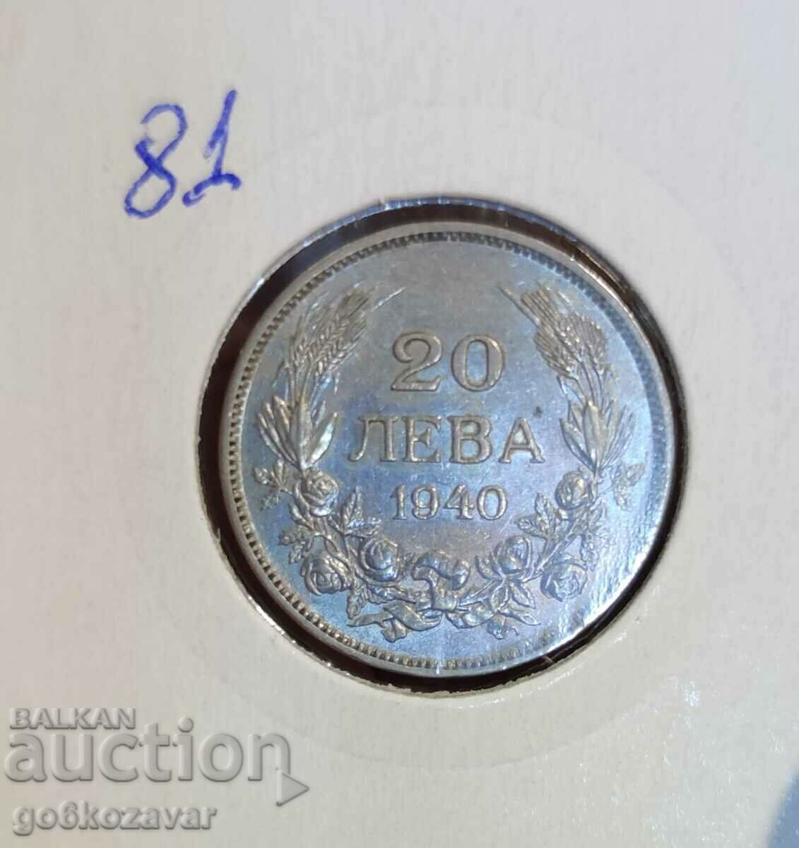 Bulgaria 20 BGN 1940 Collection!