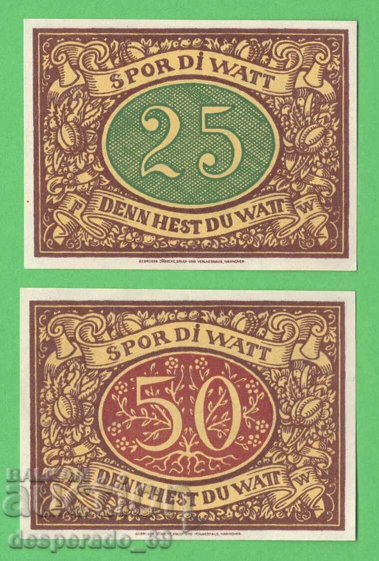 (¯`'•.¸NOTGELD (city of Schneverdingen) 1921 UNC -2 pcs. banknotes with price 5.00 BGN | € 2.56 (¯`'•.¸NOTGELD (city of Schneverdingen) 1921 UNC -2 pcs. banknotes with price 5.00 BGN | € 2.56