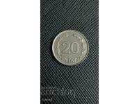 Ecuador 20 centavos, 1966