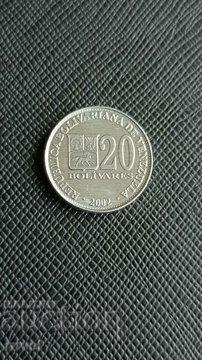 Venezuela 20 bolivar, 2002