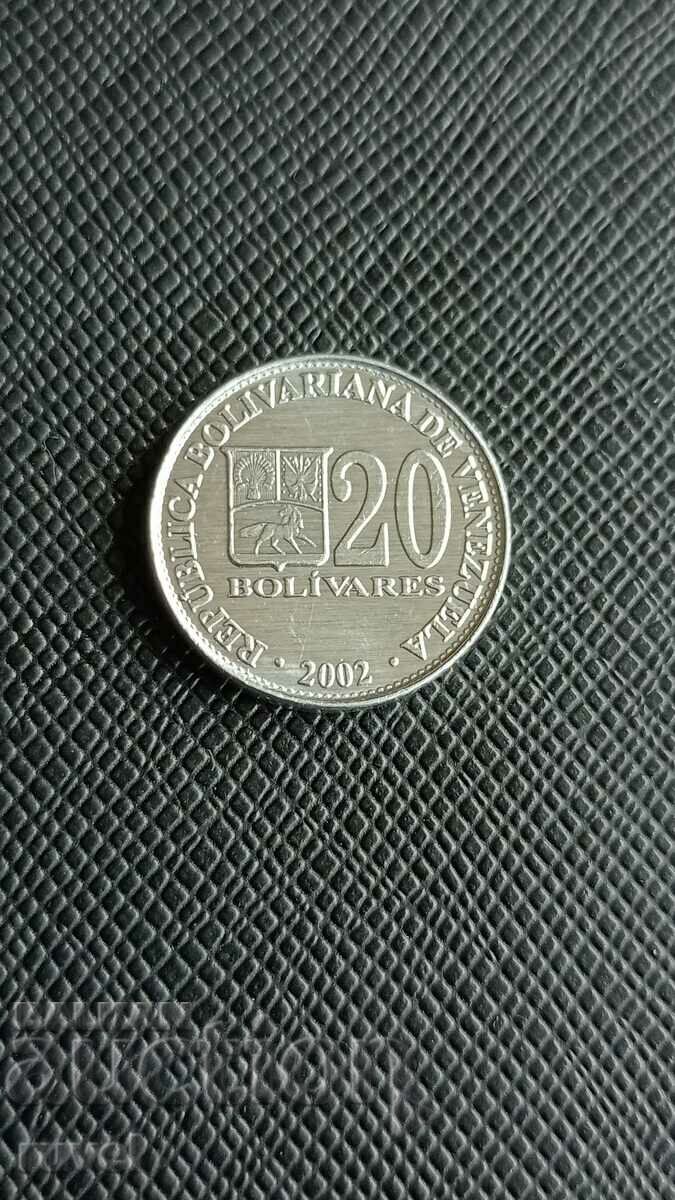 Венецуела 20 боливар, 2002 г.