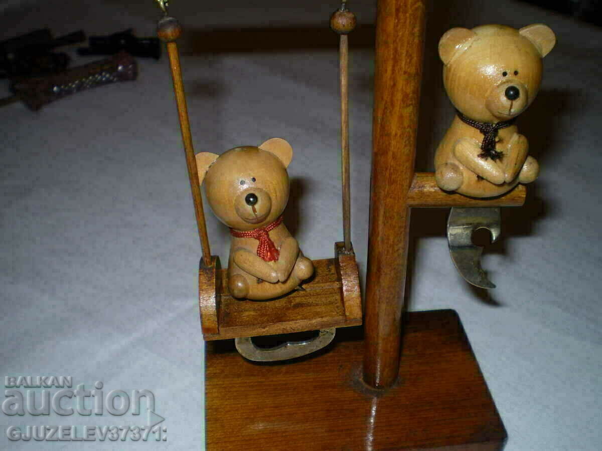 Ρετρό ξύλινη βάση ανοιχτήρι αρκούδας - 7 Ρετρό ξύλινη βάση ανοιχτήρι αρκούδας - 7