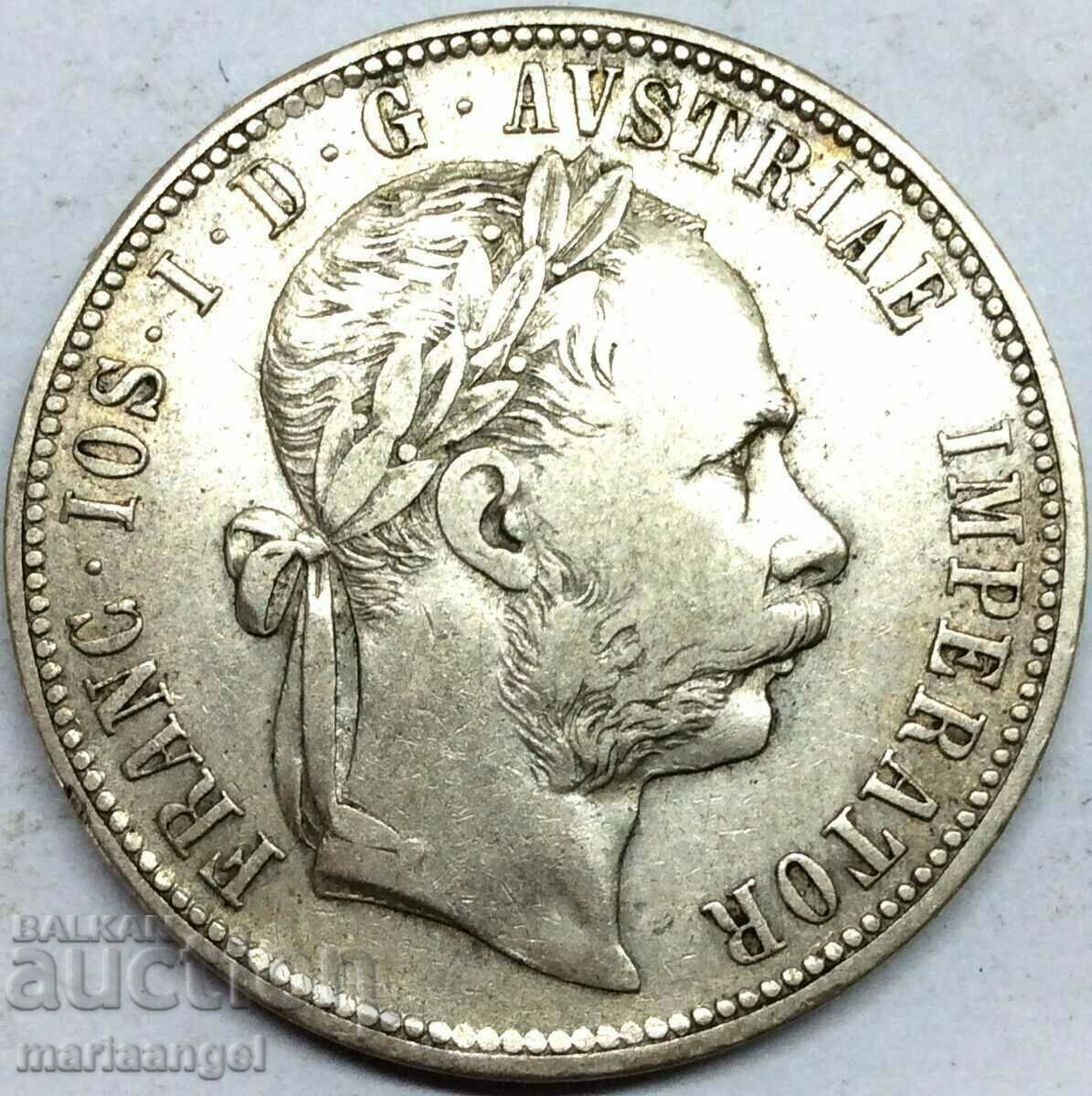 Austria 1 florin 1884 Franz Joseph silver