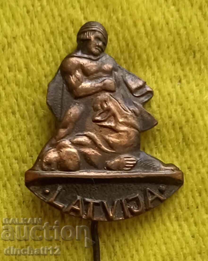 Latvia badge. LATVIA