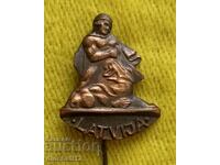 Latvia badge. LATVIA