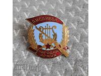 Ensemble People's Army badge with enamel rare!!