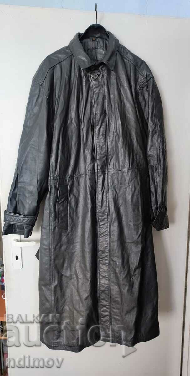 ECHTES LEDER Long Men's Leather Coat Jacket Trench Coat
