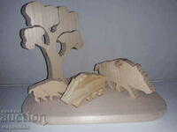 DECORATION. BOAR SOLID WOOD