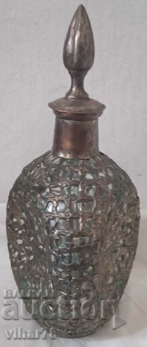 Antique Chinese Silver Plated Bronze Glass Wuxi Decanter with price 299.99 BGN | € 153.38