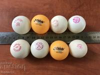 PING PONG DIFFERENT BRANDS-8 PCS.