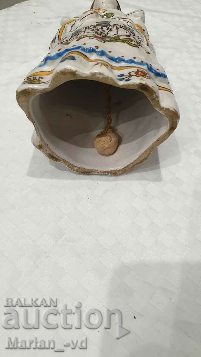 Figura feminină din porțelan, franceză, clopot de seară figurat - 5