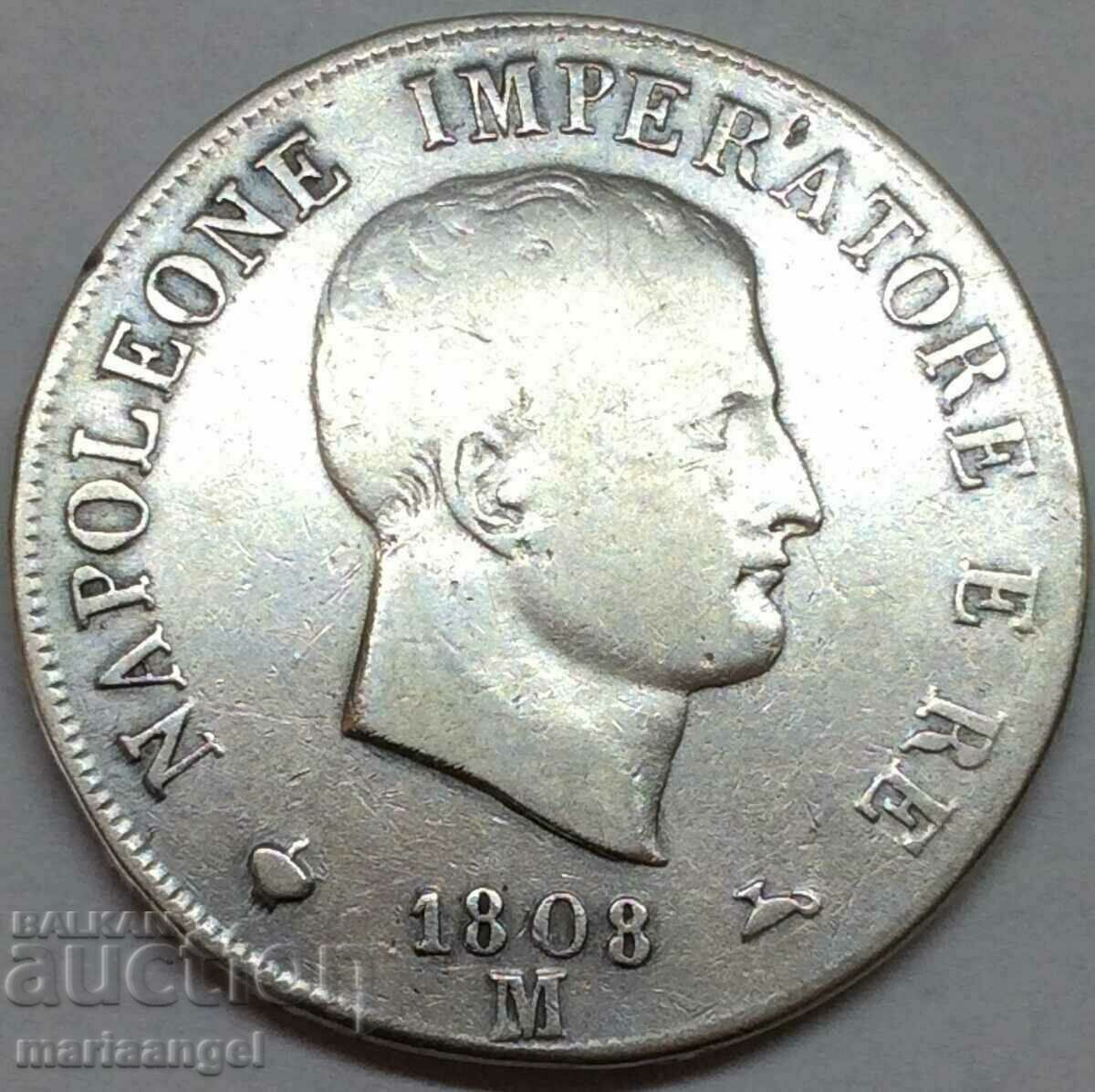 5 лири 1808 Италия Наполеон М - Милан сребро