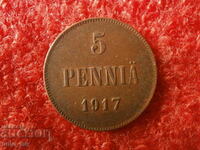 RUSSIA FOR FINLAND 5 PENYA 1917