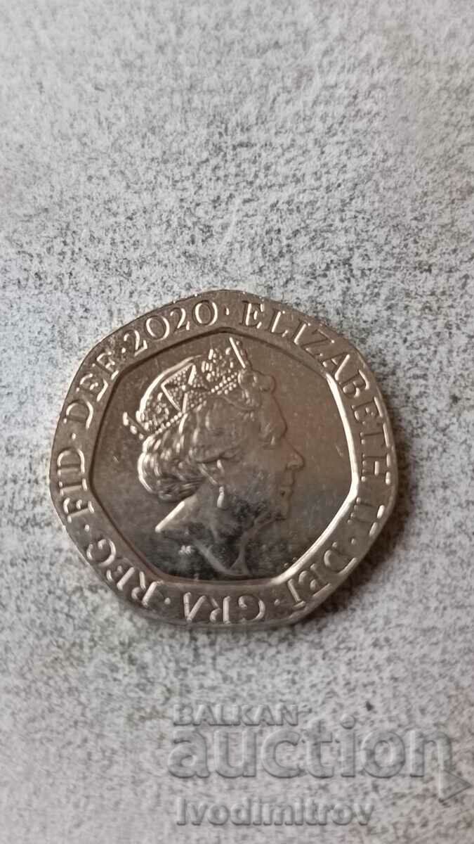 Great Britain 20 pence 2020 with price 3.45 BGN | € 1.76 Great Britain 20 pence 2020 with price 3.45 BGN | € 1.76