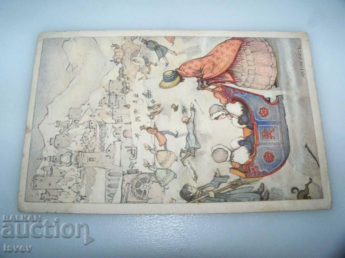 Auction Old postcard with a painting by the Dutch artist Anton Pick Auction Old postcard with a painting by the Dutch artist Anton Pick