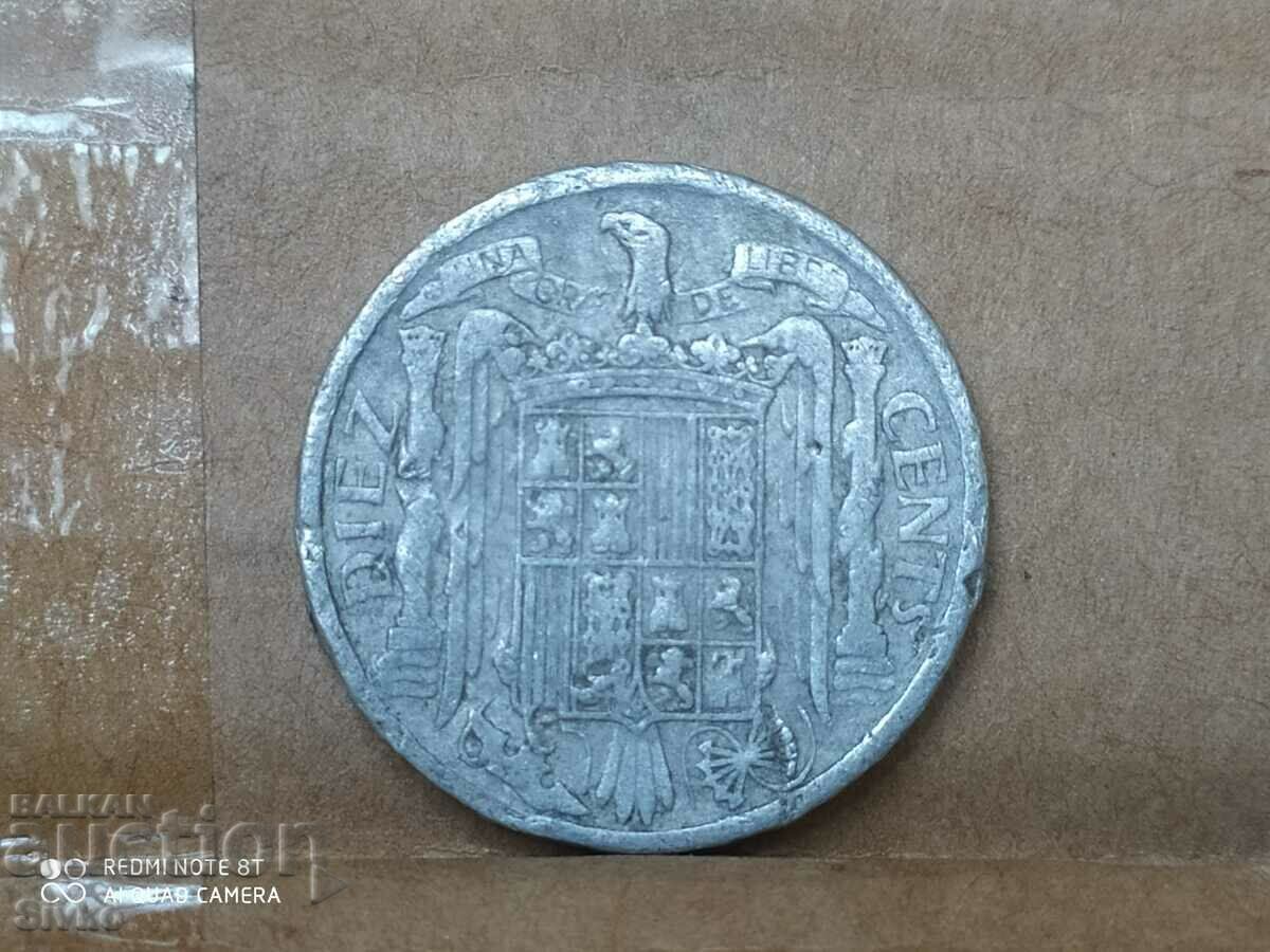 Coin Spain 10 centimos 1941 with price 2.99 BGN | € 1.53